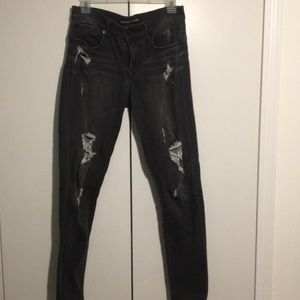 Express-Charcoal denim leggings